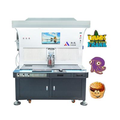 China 2022 factory hot sale automatic robot for plastic metal badges products coloring fridge magnet ab glue dispensing machine for sale