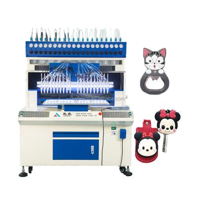 China 12 color hgih net automatic efficiency with shoes dripping machine UV oven factory soft rubber tradmark for sale