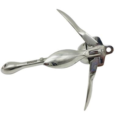 China 304 316 5kg Stainless Steel Marine Kayak Fishing Kit Grapple Folding Boat Anchor for sale