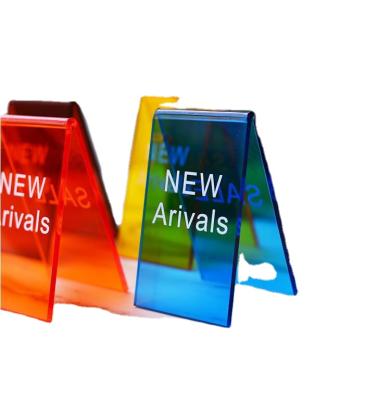 China And New Design Popular Colorful Acrylic Block Clothing Shop Customized Logo Display Block Souvenir New Design Outdoor Display Block for sale