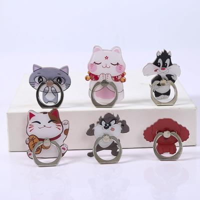 China Custom Attractive Style Acrylic Crystal Mobile Phone Stand Holder Maruko Cartoon Ring Buckle Ring Promotion Gift Design Accessory for sale