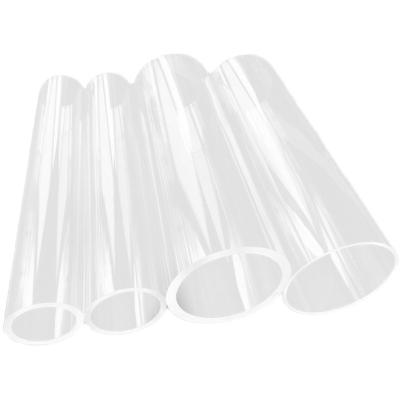 China Lighting Used XITU Customized Any Size Clear Plastic Acrylic Tube Transparent Acrylic Pipe PMMA Round for sale