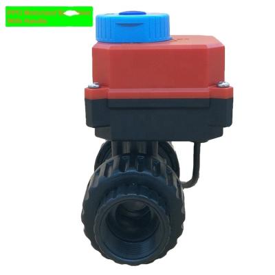 China General HEPHIS G1/2” DN15 DC24V 10Bar Motorized Gate Driven Motorized Actuator Globe Ball Valve for sale