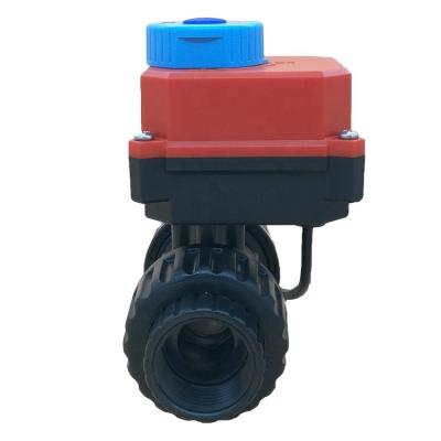 China Vapor General Puddle Stepper Motor Ball HEPHIS PPO Body&Ceramics Proportional Motorized Control Valve Ball Valve for sale