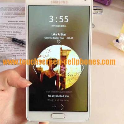 China MP3 WAV AMR AAC Wifi 3G Phone / Finger Print Cell Phone Samsung Galaxy Note 4 for sale