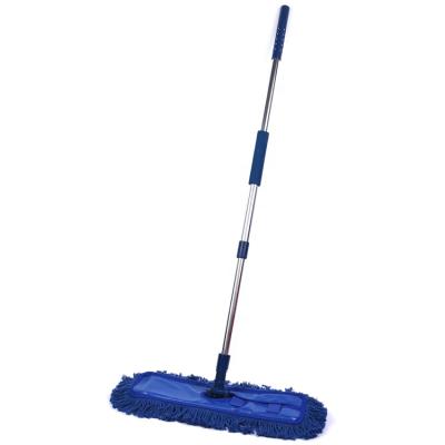 China MICROMILL Sustainable Tools Cotton Wholesale Home Cleaning Broom With Telescopic Aluminum Pole Cleaning Floor Broom for sale