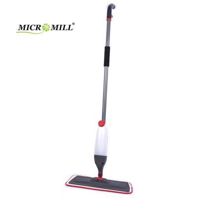 China Viable Multifunctional Home Tools Microfiber Water Jet Cleaning Broom With Water Bottle pp Cleaning Floor Broom for sale