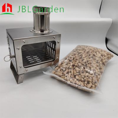 China Aquecedor de pátio portátil dobrável operar churrasco madeira pellet fogão aço inoxidável à venda