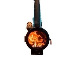 China 90cm 100cm Ceiling Suspended Fireplace Log Burners Rust Resistance Te koop