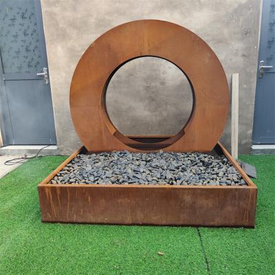 China Rusty Waterfall Corten Steel Water Feature 1800mm*1800mm Anti Wear zu verkaufen