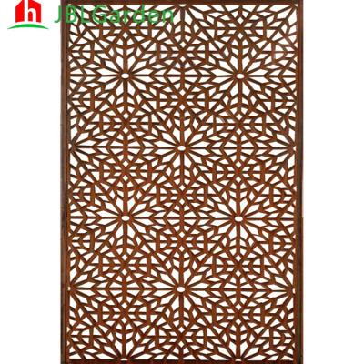 China 900*1800mm Corten Decorative Panels Outdoor Laser Cut Metal Privacy Screen ISO9001 Te koop