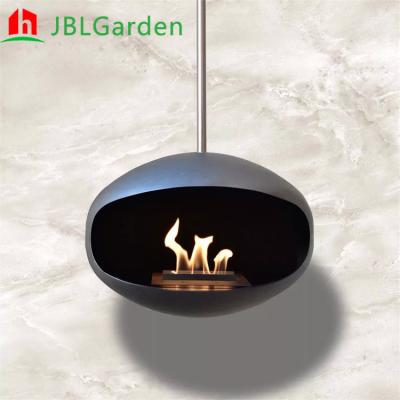 China High End Cocoon Hanging Suspended Ethanol Fireplace Roof Mounted zu verkaufen