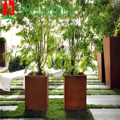 China Außengarten Blumenkrug Custom Corten Stahlpflanzern 1500*500*600mm Hohe Haltbarkeit zu verkaufen