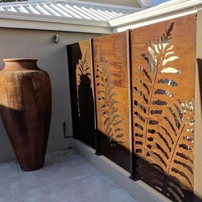 Cina Decorative Outdoor Privacy Art Corten Steel Garden Screen Laser Cut in vendita