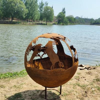 China Fuegos de acero de madera/gas hechos de acero corten Requiere un fuego portátil en venta