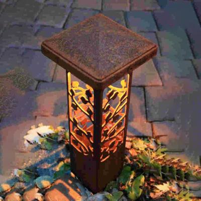 China Backyard Led Bollard Lights Outdoor Corten Steel Discover Beauty And Durability zu verkaufen