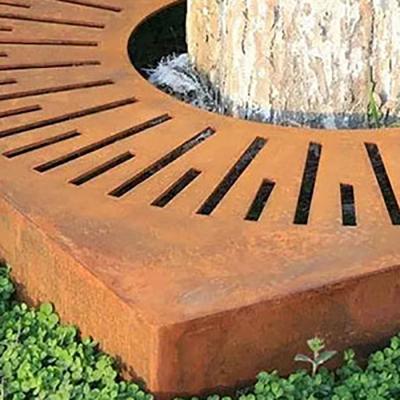 Cina Outdoor Corten Steel Trees Protection Grate Outside Street Sidewalk Metal Tree Safety Grill in vendita