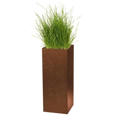 China Custom Rusty Corten Steel Planter Pot With Modern Design Drainage Hole And Low Maintenance à venda