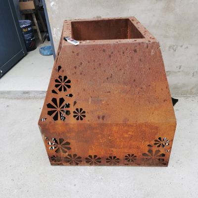 Cina Modern Outdoor Pre-Made corten pot in acciaio e Custom Made metallo scatole di fiori in vendita