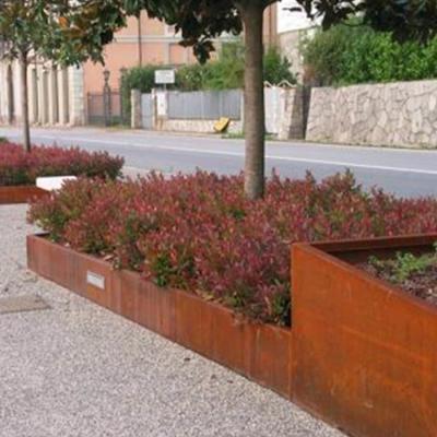 China 1000mm Corten Border Edging ISO Corten Steel Lawn Edging for sale