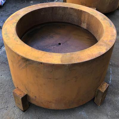 China 91cm de exterior Corten Acero Mesa de fuego 2.9 pies de madera a medida Fuego de fuego en venta