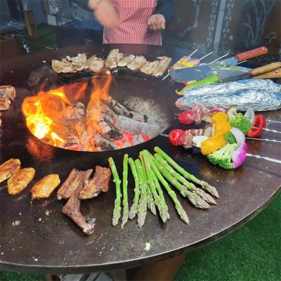 China 51 parrilla al aire libre de acero de la barbacoa del OEM 170KG de la parrilla de la BARBACOA de Corten de la pulgada en venta