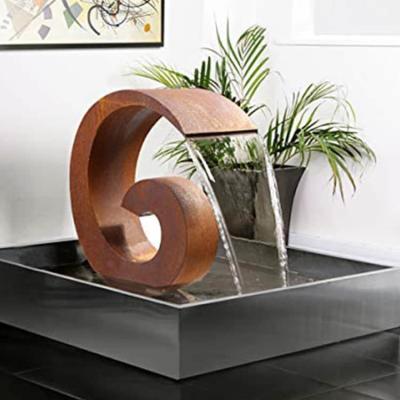 China SGS Corten Water Fountain 4ft Corten Steel Water Bowl Fountain for sale