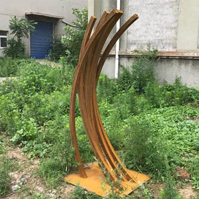 Cina scultura all'aperto d'acciaio del metallo della scultura 2mm di 6.5ft Corten per l'iarda in vendita