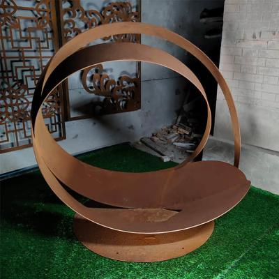 China Dik 4mm Corten Staalbeeldhouwwerk het Metaalbeeldhouwwerk van de 47,2 Duimtuin Te koop