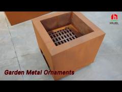 Outdoor Garden Metal Ornaments Fire Pit 2mm Thickness Corten Steel