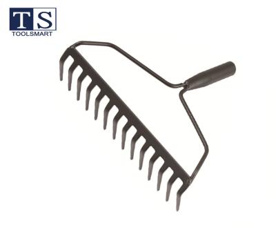 China Garden Rake Root Waste Hay Gravel Rake for sale