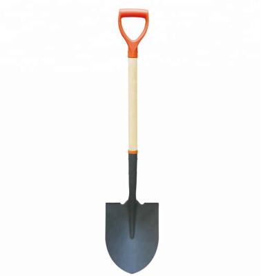 China Garden Shovel Types Steel Spade Garden Shovel With Wooden Handle And Plastic D Handle for sale