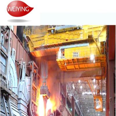 China Certificate Overhead Bridge Crane Double Hook For Steel Making Plants for sale