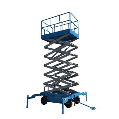 China Load capacity 1000kg Diesel Hydraulic mobile scissor lift with outrigger for sale