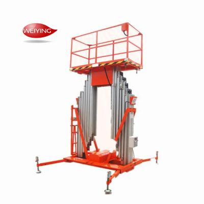 China Good Feedback Aluminum Lift Platform Manual Single Person Hydraulic Lifter Machine for sale