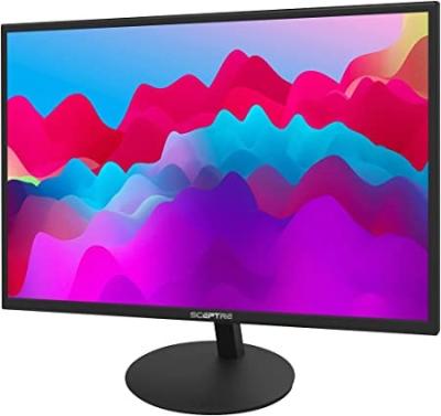 China Speaker Scepter 27-Inch FHD LED Gaming Monitor 75Hz 2X VGA Built-In Speakers, AMD FreeSync Slim Metal Black for sale