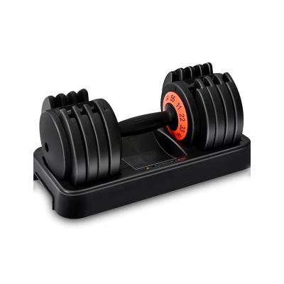 China Quick Weightlifting 55lb Dumbbell 25kg Dumbbell Cast Iron Home Gym Adjustable Selective Dumbbell Quick Adjustable Dumbbell for sale