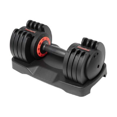 China Adjustable Lock 25lb Dumbbell Weight Twist ABS Cover Dumbbell Weight Chain 11kg Fitness Home Gym Quick and Easy Adjustable Dumbbell for sale