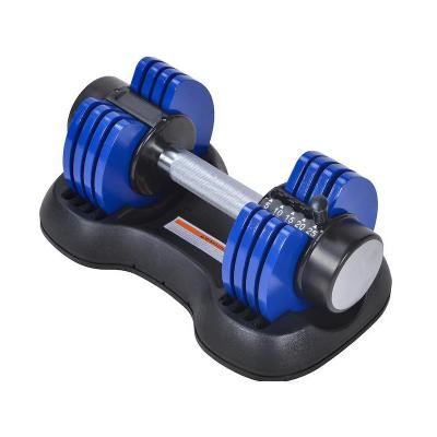 China Adjustable 25 Pound Weight Adjustable Dumbbell With Automatic Quick Fit And Weight Plates, Home Gym Room Suitable For Physical Set Lifting for sale