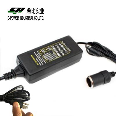 中国 現代の60Wの自動車アダプタ DC 12VからAC 220V デスクトップ接続 12VDC 5A電源 販売のため