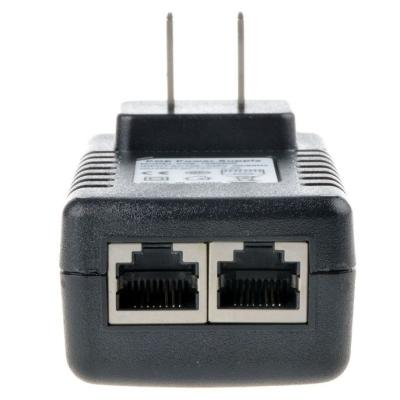 Κίνα Μαύρο 24V 1A Στον τοίχο πλέγμα POE Injector Ethernet Adapter IP Τηλέφωνο Ηλεκτρική τροφοδοσία κάμερας 24 V προς πώληση