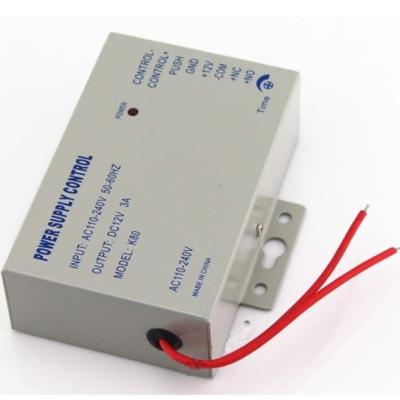 China Access Control Power Supply DC12V 3A 36W / AC110-240V with Short Circuit Protection for sale