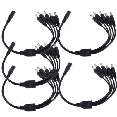 China 4 Pack 5 Way Channel DC Power Splitter Cable voor CCTV beveiligingscamera CE-certificaat Te koop