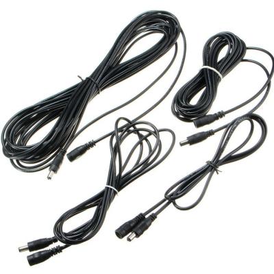 China Negro 1/2/5/10M Extensión de la fuente de alimentación Cable DC para cámara de seguridad CCTV 5.5x2.5mm en venta