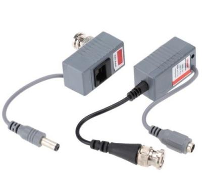 China Transmissor de conector passivo para câmera de circuito fechado Coax BNC Video Balun HD e Power Black à venda