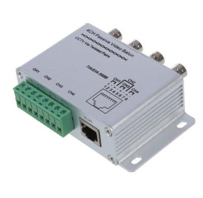 China Videoübertragung 4CH CAT5 HD Passive UTP Video Balun BNC Weiblicher Empfänger RJ45 für CCTV-System zu verkaufen