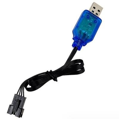 China Material ABS SM-4P Conector Cargador de batería de iones de litio con cable USB y protección en venta