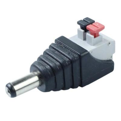 China Securely-Designed C-Power DC Power Jack Plug Screwless Quick Wire Connector 5.5x2.1mm for sale