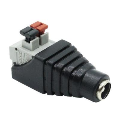 China Plug de conector femenino de cobre de 12 V 5.5 * 2.1 mm Plug de adaptador para cinta flexible de LED en venta