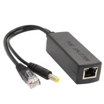 Cina 48V a 12V 5V 2.4A Splitter PoE attivo per telecamere IP CCTV IEEE802.3 Conforme in nero in vendita